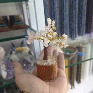 Bán Buôn Số Lượng Lớn Cung Cấp Handmade Pha Lê Thủ Công Rose Quartz Đá Quý Cây Với Cơ Sở Bằng Gỗ Cho Trang Trí Nội Thất Và Phong Thủy Năng Lượng - Product Image 4