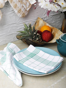 100% paños de limpieza de cocina de algodón con patrón de cuadros cuadrados tejidos Toallas de cocina para uso doméstico - Product Image 2