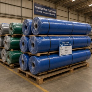 Rouleau de bâche tissée enduite de <span class=keywords><strong>PVC</strong></span>, imperméable, anti-UV, tissu marin 900 g/m² pour applications extérieures 1000D - Product Image 5