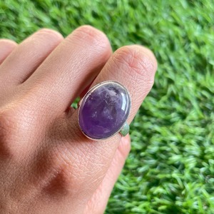Handmade 925 Sterling Silver Vintage <b>Ring</b> <b>Indian</b> Natural Amethyst Stone Channel Set Third Party Certified Mehrajudin Gems - Product Image 3