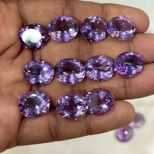 พลอยอะมีทิสต์สีม่วงธรรมชาติจากแอฟริกา หินเจียระไนแท้ เกรด AAA รูปทรงอิสระ หินหลวม ขนาดผสม ขัดเงา/เคลือบน้ำมัน - Product Image 5