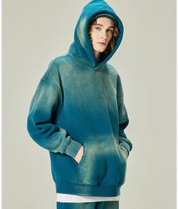 Sudadera con capucha personalizada Tie Dye para hombres y mujeres, sudadera de lana de gran tamaño con bolsillo y mangas largas para ropa informal - Product Image 3