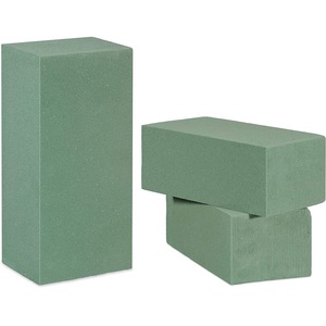 3 spugne floreali rettangolari 23x11x8 cm verde-per composizioni floreali artificiali fresche fioraio piante artificiali verde - Product Image 1