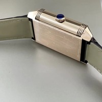 Montre de collection formelle pour homme, haut de gamme, avec boîtier en or rose plaqué or 18 carats bleu, petite seconde et cadran à double affichage