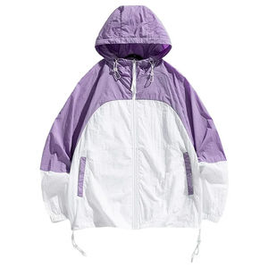 Haute qualité femmes coupe-vent veste 100% Nylon léger pleine fermeture éclair surdimensionné unisexe coupe-vent imperméable veste pour les femmes - Product Image 2