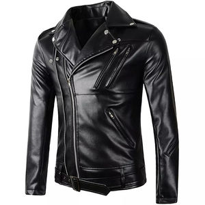 Chaqueta de invierno para hombre de calidad superior al por mayor 2025 prendas de vestir de cuero genuino a prueba de viento sólidas con cuello levantado para motociclismo - Product Image 6