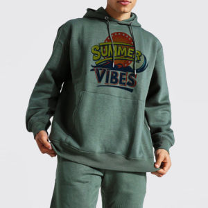 Conjuntos de chándal de gran tamaño personalizados de alta calidad para hombres, ropa de calle, sudaderas con capucha, conjunto de pantalones cortos con impresión personalizada, conjunto de 2 piezas para hombres - Product Image 1