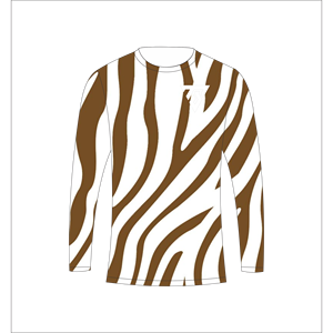 Camiseta de manga larga para hombre con estampado de cebra marrón por sublimación, para caza y pesca, Trackstar OEM, marca privada TSI-G05-P0804 - Product Image 2
