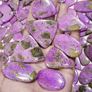 Purpurite-GEMA suelta de cabujón Natural, gemas mezcladas al por mayor - Product Image 1