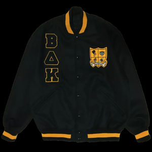 Men's Custom Vintage Varsity Baseball <b>Jacket</b> Trendy Patchwork Leather Design <b>Rhinestone</b> Embroidery Tanned High Street - Product Image 6