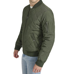 Vestes pour hommes de grande taille, couleurs unies personnalisées, tendance décontractée d'automne, vestes bomber zippées surdimensionnées pour hommes - Product Image 2