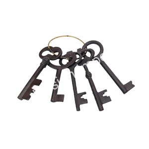Llaves de metal decorativas Estilo europeo único Venta al por mayor Llaves elegantes con anillo Venta caliente Llave de aluminio fundido con logotipo personalizado - Product Image 2