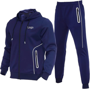 Conjunto Deportivo para Hombre, Sudadera con Capucha y Pantalones Deportivos, Estilo Informal, con Cierre - Product Image 1