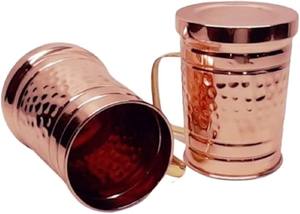 Tasse en cuivre massif fabriqué à la main de qualité supérieure Design Vintage classique poignée en cuivre poli couvercle de paille pour verres de cuisine à la maison classique - Product Image 2