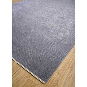 พรมไหมพรมถักมือ Piws-08 สีน้ำเงินลายเรขาคณิต รูปทรงสี่เหลี่ยมผืนผ้า ทำจากฝ้ายออร์แกนิก สำหรับห้องนั่งเล่น พรมปูพื้นจากเส้นใยปอกระเจา - Product Image 2