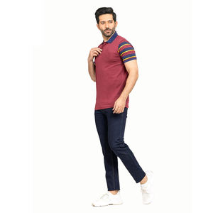 Chemise décontractée confortable à manches courtes pour homme, 100 % coton, infroissable, en tissu tricoté, motif uni, idéale pour l'été - Product Image 5