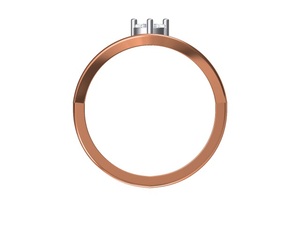 Anillo de compromiso de diamantes chapado en oro rosa de 18 quilates de alta calidad, diseño elegante para aniversario de bodas, superventas a precio mayorista - Product Image 2