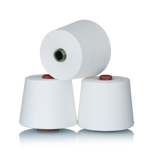 20/1 40/2 nguyên Trắng 100% <span class=keywords><strong>polyester</strong></span> sợi nguyên <span class=keywords><strong>Polyester</strong></span> Vòng <span class=keywords><strong>Spun</strong></span> sợi xoáy quay OE có sẵn cho đan dệt - Product Image 1