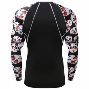 Ventes chaudes Rash Guard personnalisé avec logo BJJ MMA pour hommes, manches longues, compression, t-shirts de sport pour hommes, Rash Guard en sublimation, service OEM - Product Image 3