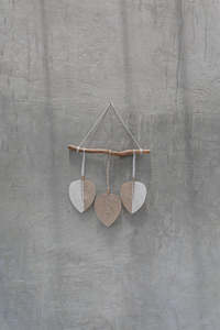 Fait à la main crème et blanc macramé feuille tenture murale Boho Chic Art déco Style parfait Accent pièce pour chambre ou salon - Product Image 3