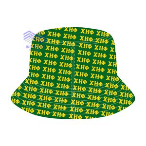 Sombrero de Pescador Personalizado Chi Eta Phi, Verde Sublimado, Casual, 100% Algodón, Unisex, para Todas las Temporadas - Product Image 2
