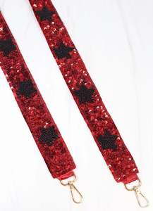 Sangle de sac à bandoulière faite à la main avec perles de rocaille et broderie de fil Sangle de sac perlée colorée avec des motifs ethniques faits à la main - Product Image 3