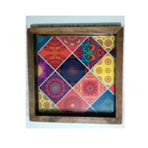 Plateau de service en bois en forme de rectangle pour table à manger, maison et cuisine avec une couleur naturelle 100% de haute qualité - Product Image 5