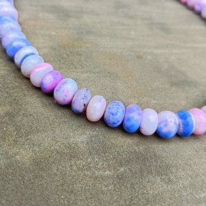 Collier de perles d'opale de lavande Candy Opal Multi Color Gemstone avec fermoir en argent sterling 925 Opal Gemstone Bijoux faits à la main - Product Image 6