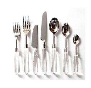 ชุดช้อนส้อมมีดีไซน์ใหม่พร้อมที่จับอะคริลิก - Product Image 1