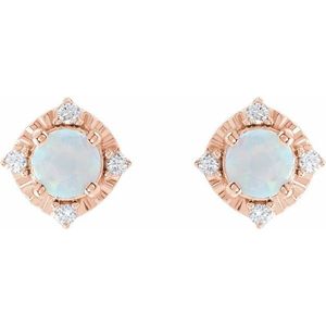 Halo-Style Diamond <b>Earrings</b> with Birthstone Elegant and Luxurious Accessory - Product Image 2