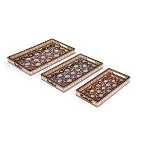 Plateau en résine époxy plateau en résine fait main moderne pour cadeau de mariage prix de gros de l'inde - Product Image 2