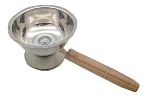 Acero inoxidable Dhoop Dani con mango alcanfor Loban quemador para Puja Kapur Dani Dhup difusor para templo hogar - Product Image 3