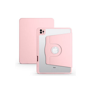 เคส Netzy 2025 M3 สำหรับ iPad Air 11 สีชมพู  ฝาครอบอะคริลิกป้องกัน  ช่องใส่ปากกาแบบเก็บความร้อน  ขาตั้งหมุนได้  ใช้ได้กับ Pro และ Kindle - Product Image 3