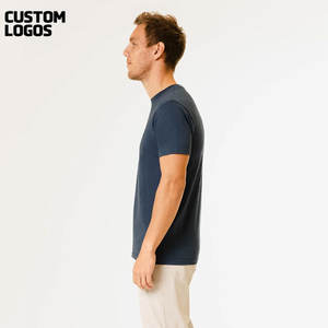 Camisetas de cuello redondo de algodón 100% para hombre-Diseño transpirable de manga corta y ajuste regular - Product Image 2