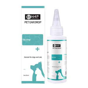 Productos para el Cuidado de Mascotas Personalizados de Fábrica, <span class=keywords><strong>Gotas</strong></span> para Oídos de 60 ml, Limpiador de Oídos de Gran Volumen, Tratamiento para Oídos de <span class=keywords><strong>Perros</strong></span> y Gatos - Product Image 1
