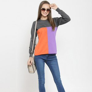 Sweat-shirt en molleton de coton de haute qualité pour femmes, logo personnalisé imprime des vêtements longs d'hiver à col rond-Taille XS - Product Image 2