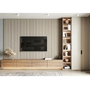 <b>Floating</b> TV Stand OEM ODM Modern Home Furniture Wooden MDF PVC Plywood TV Entertainment Wall-mounted TV Cabinets - Product Image 4