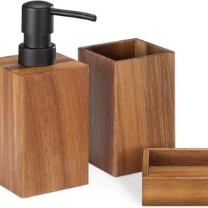 Juego de Baño de Madera y Resina Personalizable Más Vendido, Opciones Premium Disponibles - Product Image 1