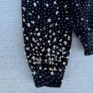 เสื้อกันหนาวผ้าฝ้ายฟลีซคุณภาพสูงสีสันสดใสประดับเพชร  น้ำหนักมาก ระบายอากาศได้ดี สวมใส่สบาย สำหรับผู้ชาย - Product Image 3