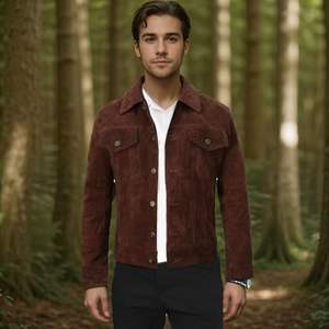 Vestes en cuir personnalisées Mode masculine Vestes en cuir coupe-vent Vestes en cuir suédé de haute qualité Vêtements de rue - Product Image 4