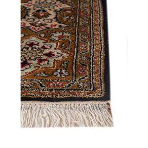 Gulmarg Modern Blue <b>Hand</b> Knotted Silk <b>Rug</b> Rectangle Medallion Print Area <b>Rug</b> for Home Viscose Polyester Nylon <b>Tufted</b> Technique - Product Image 4