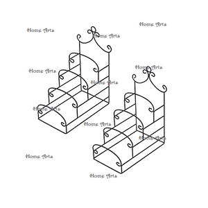 Ensemble de 2 porte-assiettes de qualité supérieure dernière conception en fer de couleur noire porte-assiettes par Home Arts - Product Image 5