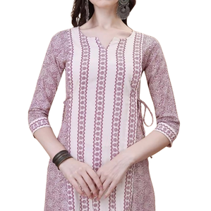 Traditionnel coton lourd Plazzo Kurti Dupatta ensemble pour femmes fantaisie broderie travail grande taille indien pakistanais tenue décontracté pour - Product Image 1