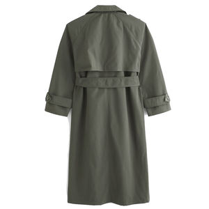 Trench-coat vintage pour femme |   100% Laine Écologique Coupe-Vent |   Ceinture longue personnalisable OEM/ODM en gros - Product Image 6