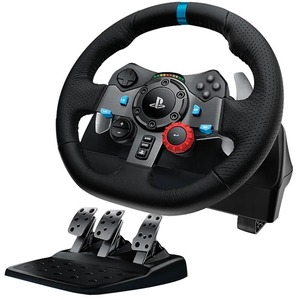 พวงมาลัยรถแข่งคุณภาพสูงรุ่นใหม่ Driving Force Race Wheel Logitech G พร้อมชุดเกียร์ Driving Force Shifter แบบมีสาย รุ่น Logitech G29 - Product Image 1