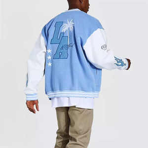 ผู้ชายHoodเบสบอลVarsityแจ็คเก็ตKIT-FITกีฬาเบสบอลHoodedสีแดงสีดําJacket Varsityผู้ชายวิทยาลัยเบสบอลแจ็คเก็ตHood - Product Image 2