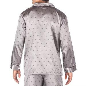 Ensemble de pyjama pour homme 100% soie de mûrier, manches courtes, 2 pièces, vêtements de nuit de luxe en soie, ensemble de pyjama grande taille, toutes saisons, meilleur choix - Product Image 2