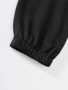 Pantalones de chándal con patrón de esqueleto con diamantes de imitación Tallas grandes Pierna ancha Trajes estampados para la graduación de regreso a la escuela de invierno-Color sólido - Product Image 5