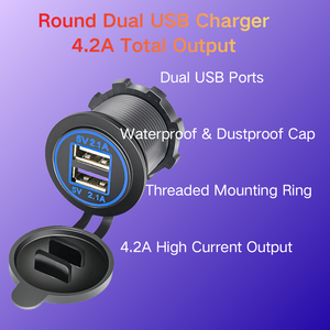 Cargador Universal Dual de 4.2A para Autobús, Barco, Adaptador de Corriente para Teléfono Móvil, Toma de Corriente Doble USB de 24V 12V para Automóvil - Product Image 4
