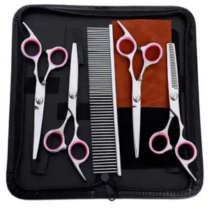 ชุดกรรไกรตัดแต่งขนสุนัขสำหรับตัดขนสัตว์เลี้ยงชุดกรรไกรตัดผมแบบมืออาชีพกรรไกรตัดเล็บแมว - Product Image 1